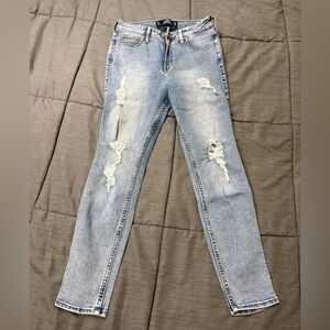 Hollister Light Blue Distressed Skinny Jeans